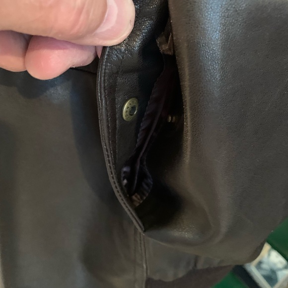 Faconnable Brown Lambskin Leather Jacket. Large. Beautiful. Excellent condition - Picture 5 of 12